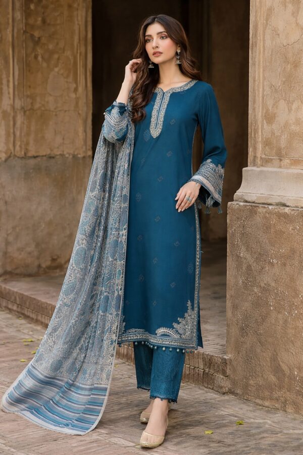 *2K26 Summer Collection – Izel Luxury 3 Pcs Embroidered Lawn Suit with Chiffon Dopatta*